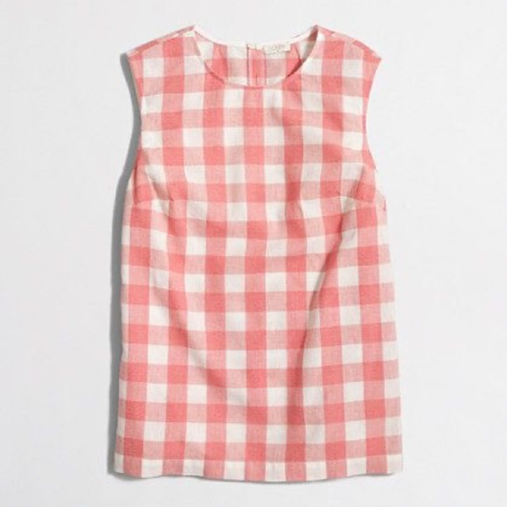 J. Crew Sleeveless Gingham Buffalo Check Top